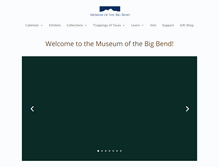 Tablet Screenshot of museumofthebigbend.com